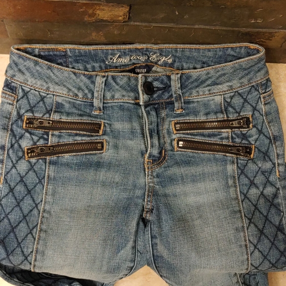 American Eagle Outfitters Denim - AEO Skinny Zip ankle stretch legging jeans sz 2